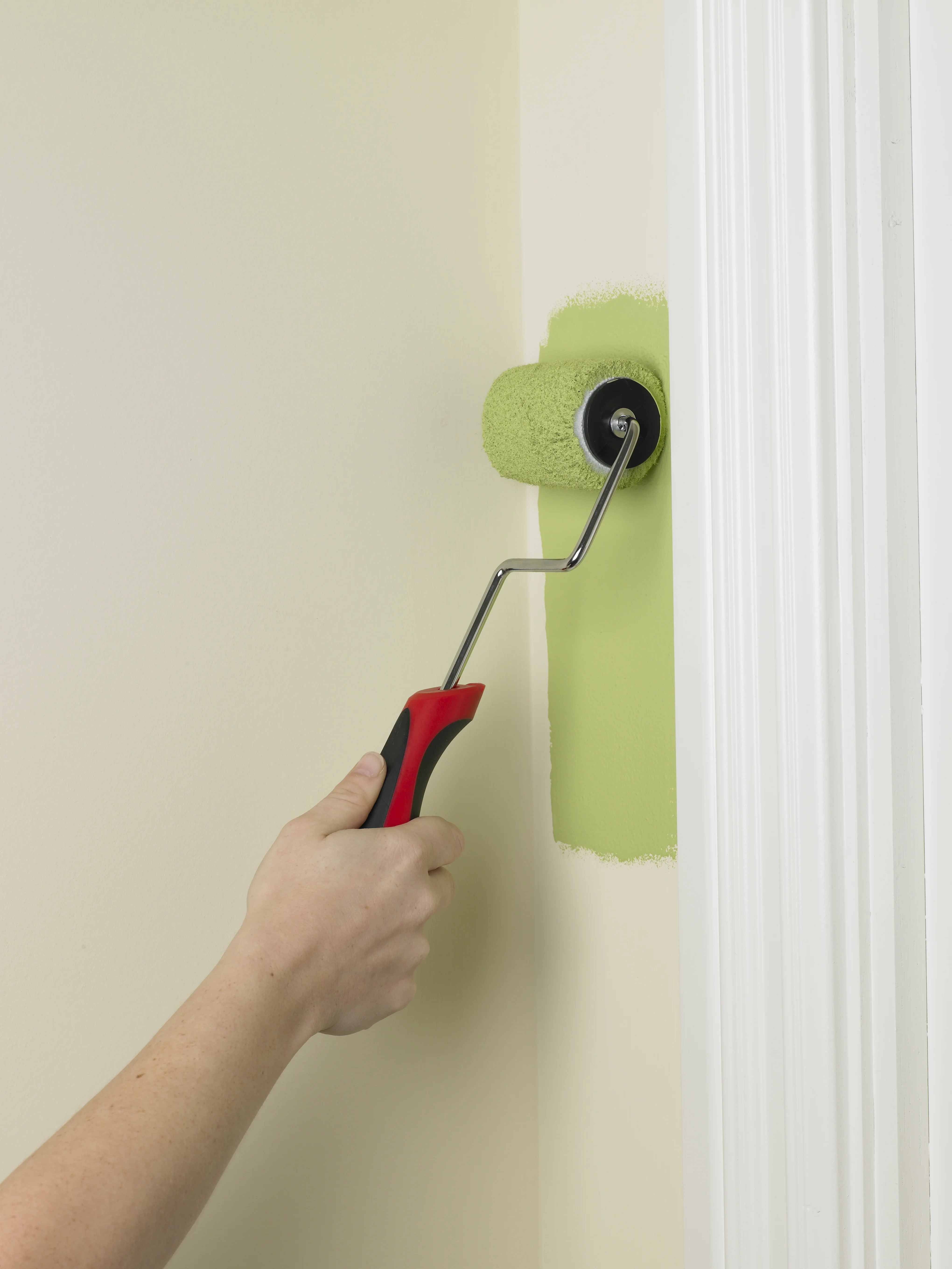 painting trim with a 3 inch roller