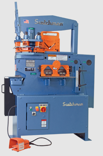 Scotchman 5014-ET 50-Ton Hydraulic Ironworker with 3-Station Turret