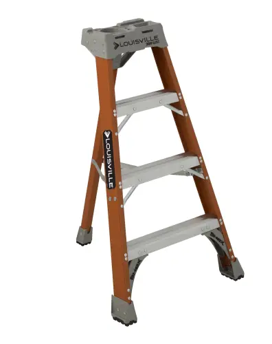 FT1500 Series, 4-Foot Fiberglass Step Ladder, Type IA, 300-pound Load Capacity, FT1504