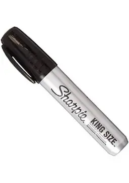 Sharpie King Size Permanent Marker, Broad Chisel Tip, Black, Dozen - Kennedy Office