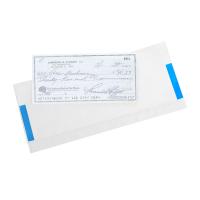 Document Carrier - Onionskin clear front - Blue side striping - 150/bx
