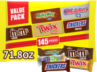 Mars Milk Chocolate Variety Pack Candy, 145 pcs.
