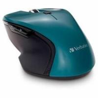 Verbatim Mouse - Blue LED/Optical - Wireless - Radio Frequency - 2.40 GHz - Teal - USB Type C - 1600 dpi - 6 Button(s) - 1 Each
