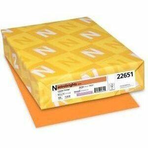 Astrobrights Color Paper - Cosmic Orange - Letter - 8 1/2" x 11" - 24 lb Basis Weight - Smooth - Acid-free, Lignin-free, Heavyweight - Cosmic Orange - 500 / Ream - Kennedy Office