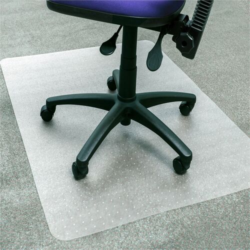 Chairmat protecting floor while chair rolls smoothly