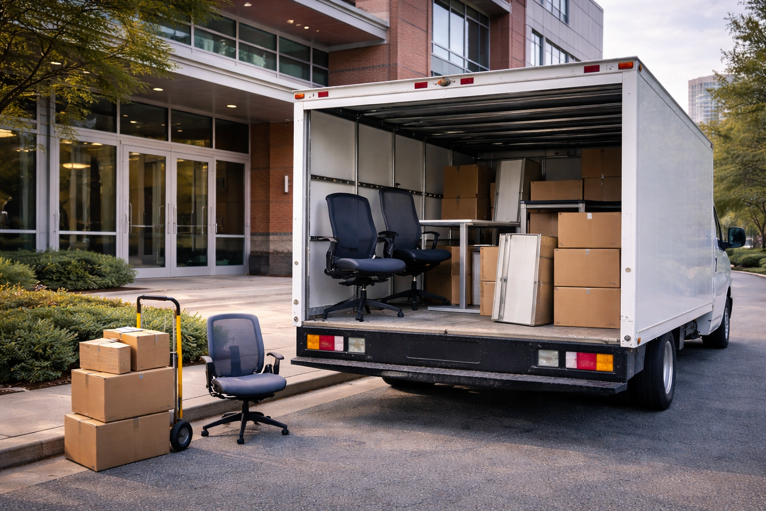 Commercial office furniture delivery
