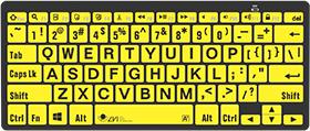 LV-KEYBOARD-2 - The LVI large-print keyboard allows individuals with low vision to type more efficiently than ever before.We offer two high-contrast color schemes: White-on-Black (LV-KEYBOARD-1) or Black-on-Yellow (LV-KEYBOARD-2).These keyboards are the perfect partner for our MagniLink TAB. They are compact, lightweight and very easy to see and use. They fit perfectly in the front pocket of the TAB case, so you can have your large-print keyboard with you wherever you go.Each keyboard comes with 2 x AAA batteries and has a one-year warranty.Keyboard Specifications:For use with: Windows 7 - 10 Operating SystemConnection: Bluetooth version 3.0 Class 2Dimensions: L 11.2” x W 4.7” x H 0.9”Weight: 11.1 oz