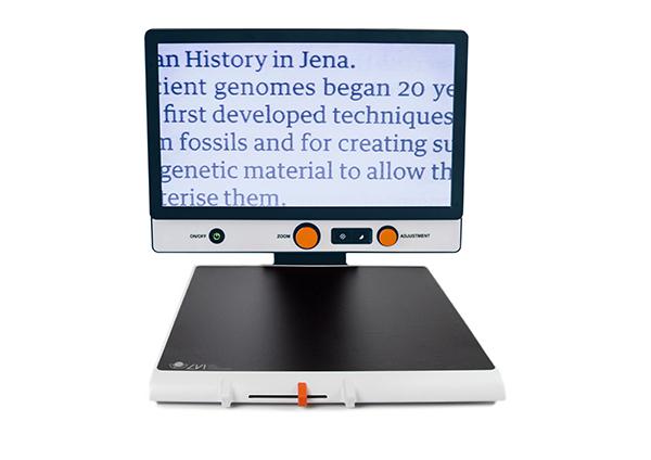 LV-ML-ONE-3A - MagniLink One - the one and only!The foldable MagniLink One is easy to use with high image quality and userfriendly operation. It's the elemental video magnifier that really exceeds expectations.Observe that in the video below we show MagniLink One with blue knobs on the control panel. Today we have orange knobs on the unit. Besides the change of color at the knobs the video is correct as the functions are the same.Easy-to-useThe control panel with tactile buttons is very easy to operate – a few buttons are all that you need to improve your everyday life! It is also easy to fold up and down and can easily be stoved away or brought along on a trip.With MagniLink One you can continue solving crosswords, doing needlework and reading even when your vision has deteriorated. Premium materialsThe high quality camera (Full HD), electronics and monitor provide an outstanding picture quality. The premium materials, details and finish ensure that the unit is as stable as it is durable. MagniLink One is designed both to look and feel good.Low-vision adapted monitorThe MagniLink One’s 17” monitor is Low Vision adapted and offers an anti-glare surface, crystal clear sharpness and high contrast. Practical case is includedYour MagniLink One comes in a practical carrying case that will ease transportation. The case has orange details which make it easier to find zippers and pockets.  Convenient reading tableYou can choose your MagniLink One with or without integrated reading table. The reading table is stable yet thin, has friction brakes and is a perfect tool when you move documents while reading, especially at high magnification. Observe that the reading table is factory-installed and needs to be ordered from the start.