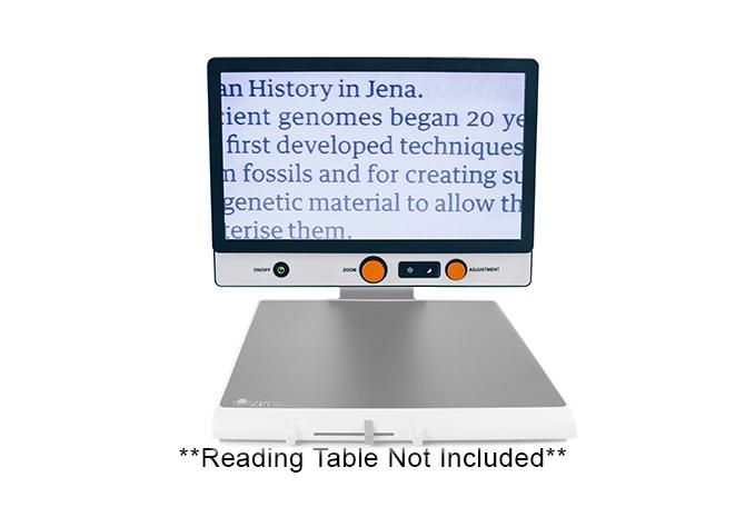 LV-ML-ONE-3V - MagniLink One - the one and only!The foldable MagniLink One is easy to use with high image quality and userfriendly operation. It's the elemental video magnifier that really exceeds expectations.Observe that in the video below we show MagniLink One with blue knobs on the control panel. Today we have orange knobs on the unit. Besides the change of color at the knobs the video is correct as the functions are the same.Easy-to-useThe control panel with tactile buttons is very easy to operate – a few buttons are all that you need to improve your everyday life! It is also easy to fold up and down and can easily be stoved away or brought along on a trip.With MagniLink One you can continue solving crosswords, doing needlework and reading even when your vision has deteriorated. Premium materialsThe high quality camera (Full HD), electronics and monitor provide an outstanding picture quality. The premium materials, details and finish ensure that the unit is as stable as it is durable. MagniLink One is designed both to look and feel good.Low-vision adapted monitorThe MagniLink One’s 17” monitor is Low Vision adapted and offers an anti-glare surface, crystal clear sharpness and high contrast. Practical case is includedYour MagniLink One comes in a practical carrying case that will ease transportation. The case has orange details which make it easier to find zippers and pockets.  Convenient reading table - Not IncludedThe reading table is stable yet thin, has friction brakes and is a perfect tool when you move documents while reading, especially at high magnification. Observe that the reading table is factory-installed and needs to be ordered from the start. - Call to Order the Reading Table Separately.
