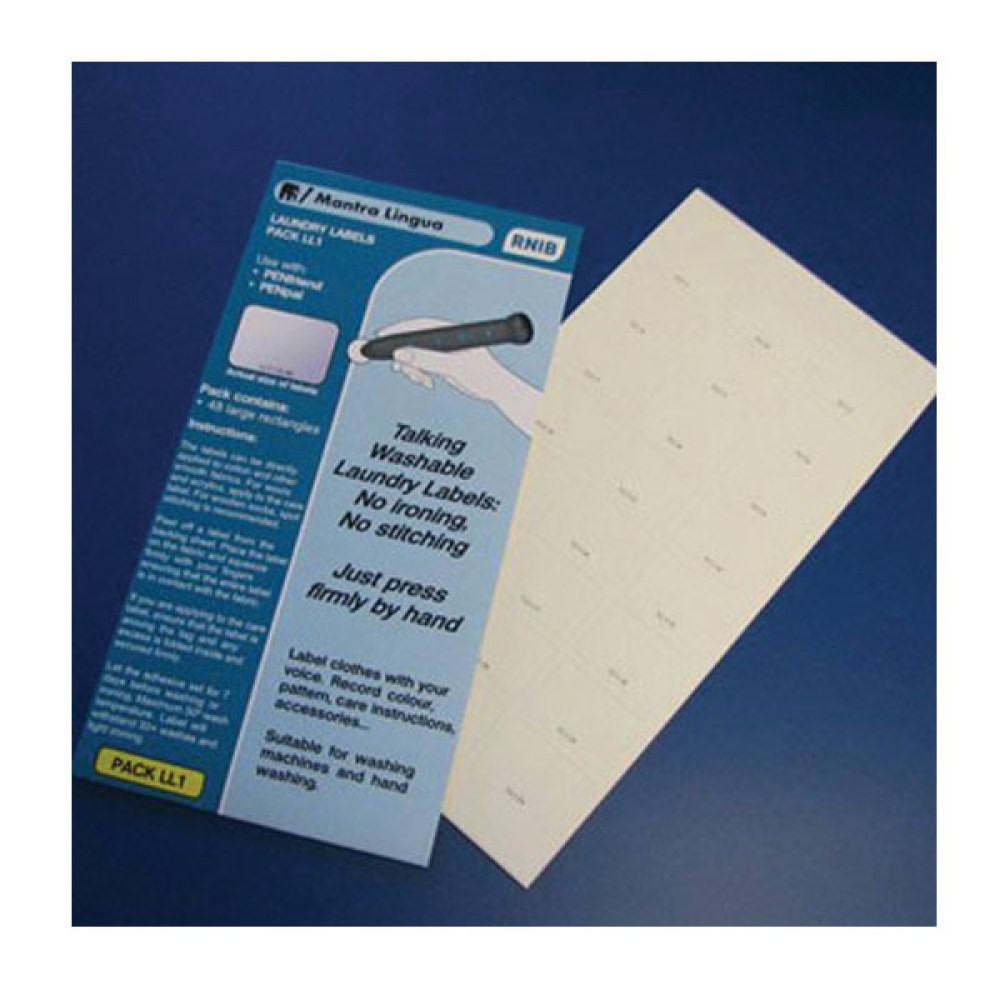 LV-308096 - PenFriend Audio Laundry Labels-Pack 1-48pk