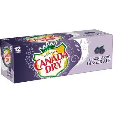 Canada Dry Blackberry Ginger Ale, 12 oz cans, 12 pk, 2 ct