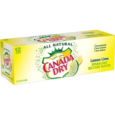 Canada Dry Lemon Lime Seltzer, 12 oz cans, 12 pk, 2 ct