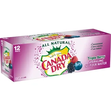 Canada Dry Triple Berry, 12 oz cans, 12 pk, 2 ct