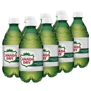Canada Dry Zero Sugar Ginger Ale, 12 oz bottles, 8 pk, 3 ct