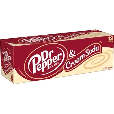 Dr Pepper Cream Soda, 12 oz cans, 12 pk, 2 ct