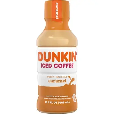 Dunkin' Caramel Iced Coffee, 13.7 oz bottles, 12 loose