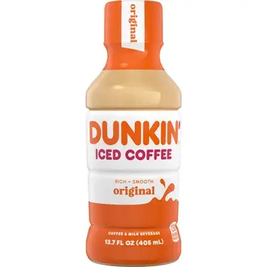 Dunkin' Original Iced Coffee, 13.7 oz bottles, 12 Loose
