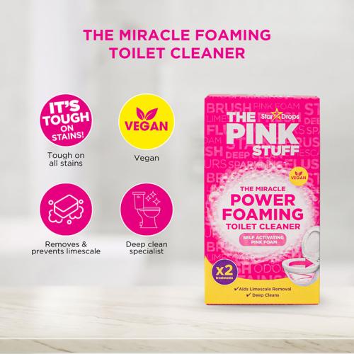 Miracle Power Foaming Toilet Cleaner, Fruity Scent, 3.5 oz Packet, 2 Packets/Box