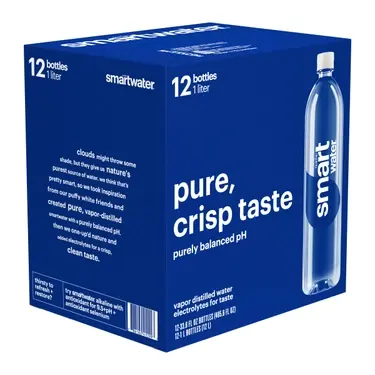Glaceau Smartwater, 1 ltr bottles, 12 pk
