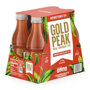 Gold Peak Unsweetened Black Tea, 16.9 oz bottles, 6 pk, 4 ct