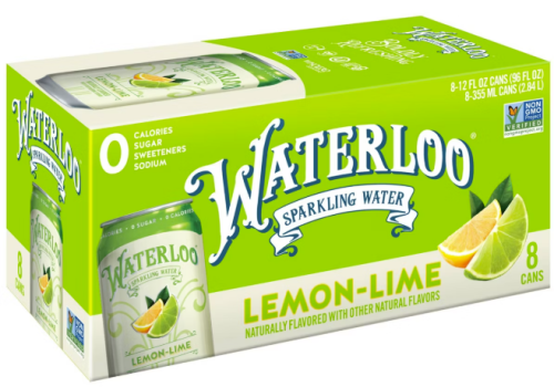 Waterloo Lemon-Lime Sparkling Water, 12 fl.oz., 8/CS