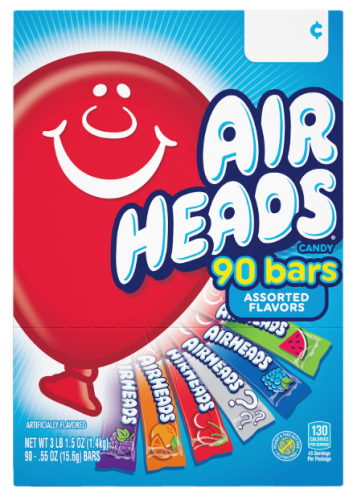 Airheads Chewy Fruit Candy, Variety Pack, 90 ct.