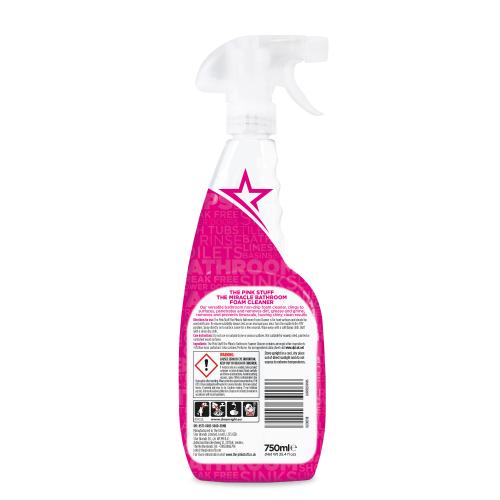 Miracle Bathroom Foam Cleaner, Fruity Scent, 25.4 oz Trigger Spray Bottle