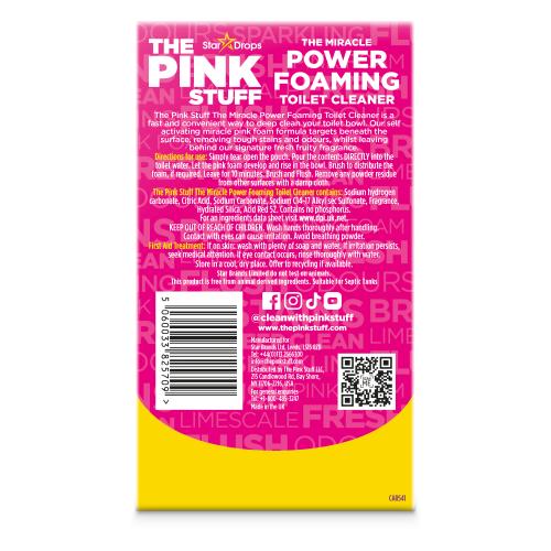Miracle Power Foaming Toilet Cleaner, Fruity Scent, 3.5 oz Packet, 2 Packets/Box