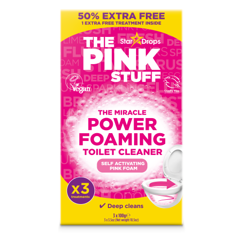 Miracle Power Foaming Toilet Cleaner, Fruity Scent, 3.5 oz Packet, 2 Packets/Box
