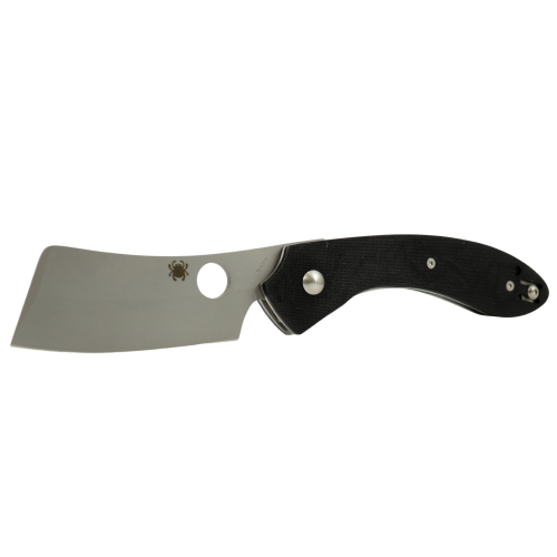 Spyderco Roc Folding 3.07" VG10 Bead Blast Cleaver Style Blade, Black G10 Handle, Liner Lock - C177GP
