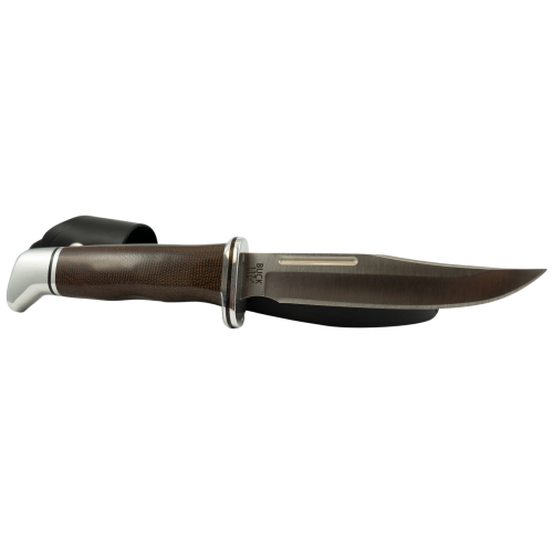 Buck 13455 Brahma PRO, 117GRS-B Fixed Blade Knife, 4.5" Clip Blade Canvas Micarta Handle, Leather sheath