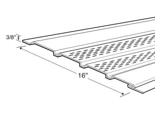 ROLLEX 16" VENTED SOFFIT PANEL 12' BLACK