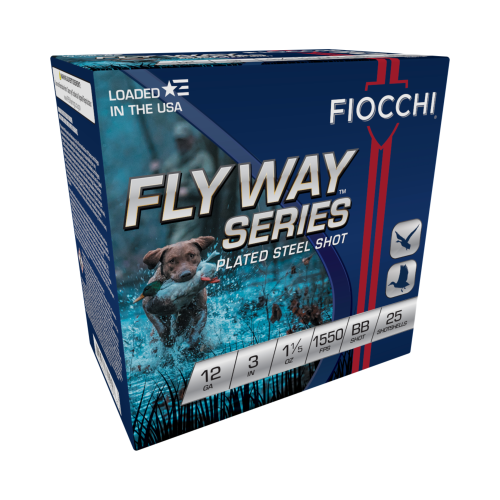 FIOCCHI FLYWAY 12GA 3" 1-1/5OZ #BB 1550FPS 25RD