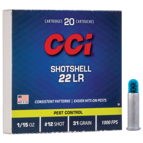 CCI SHOTSHELL 22LR 31GR #12 SHOT 1000FPS 20RD