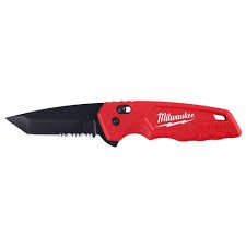 FASTBACK 48-22-1955 SPRING ASSISTED SERRATED FOLDING KNIFE, 3 INCH STAINLESS STEEL TANTO BLADE