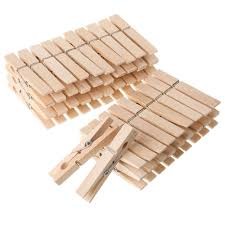 CLOTHES PINS WOOD 50PC BAG 84M
