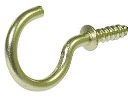SOLID BRASS CUP HOOK 1-1/4IN