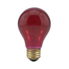 11712 RED COLOR BULB 25W A19