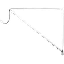 SHELF & ROD BRACKET WHITE