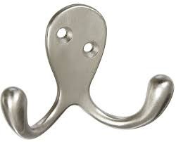 750113 DOUBLE ROBE HOOK S NKL