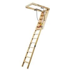 MARWIN D-Blaze A-81FT Fire Retardant Attic Ladder, 10 ft H Ceiling, 22-1/2 x 54 in Ceiling Opening, 250 lb Duty Rating