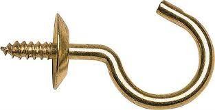 759010 CUP HOOK 5/8 SOLID BRSS