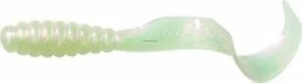 Mister Twister MTSF20-1P Meeny Curly Tail Grub, 3", White Pearl