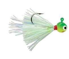 VMC HSG132-CLG Hot Skirt Glow Jig 1/32oz Chartreuse Lime Green 2Pk