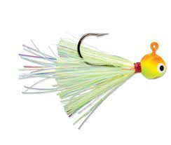 VMC HSG116-CRPM Hot Skirt Glow Jig 1/16oz Crappie Minnow 2Pk