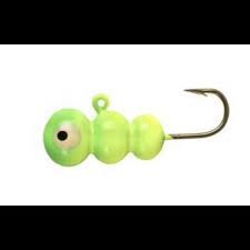 Lindy LTIW808 ICE #8 Tungsten Ice Worm-Chrt Lime