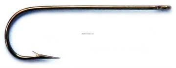 Mustad 3261-BR-4-10 Aberdeen Hook Size 4, Long Shank, Ringed Eye