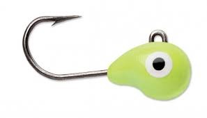 VMC TTJ164GLCH Tungsten Tubby Jig 1/64 oz, #14 Hook, Glow Chartreuse