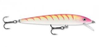 Rapala HJ10PTU Husky Jerk, 4", 3/8 oz, Pink Tiger UV, Suspending
