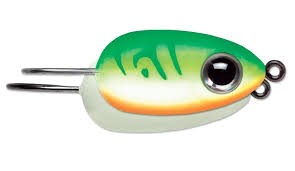 VMC TDJ18GGFU Tear Drop Jig, 1/8 oz, #4 Hook, Glow Green Fire UV